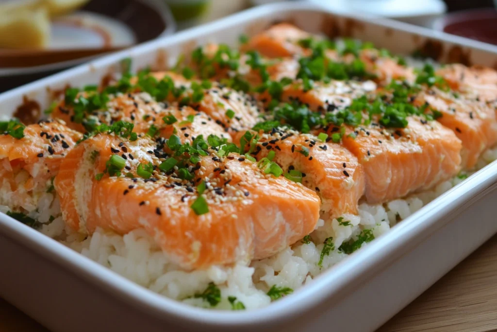 Salmon Sushi Bake Recipe
