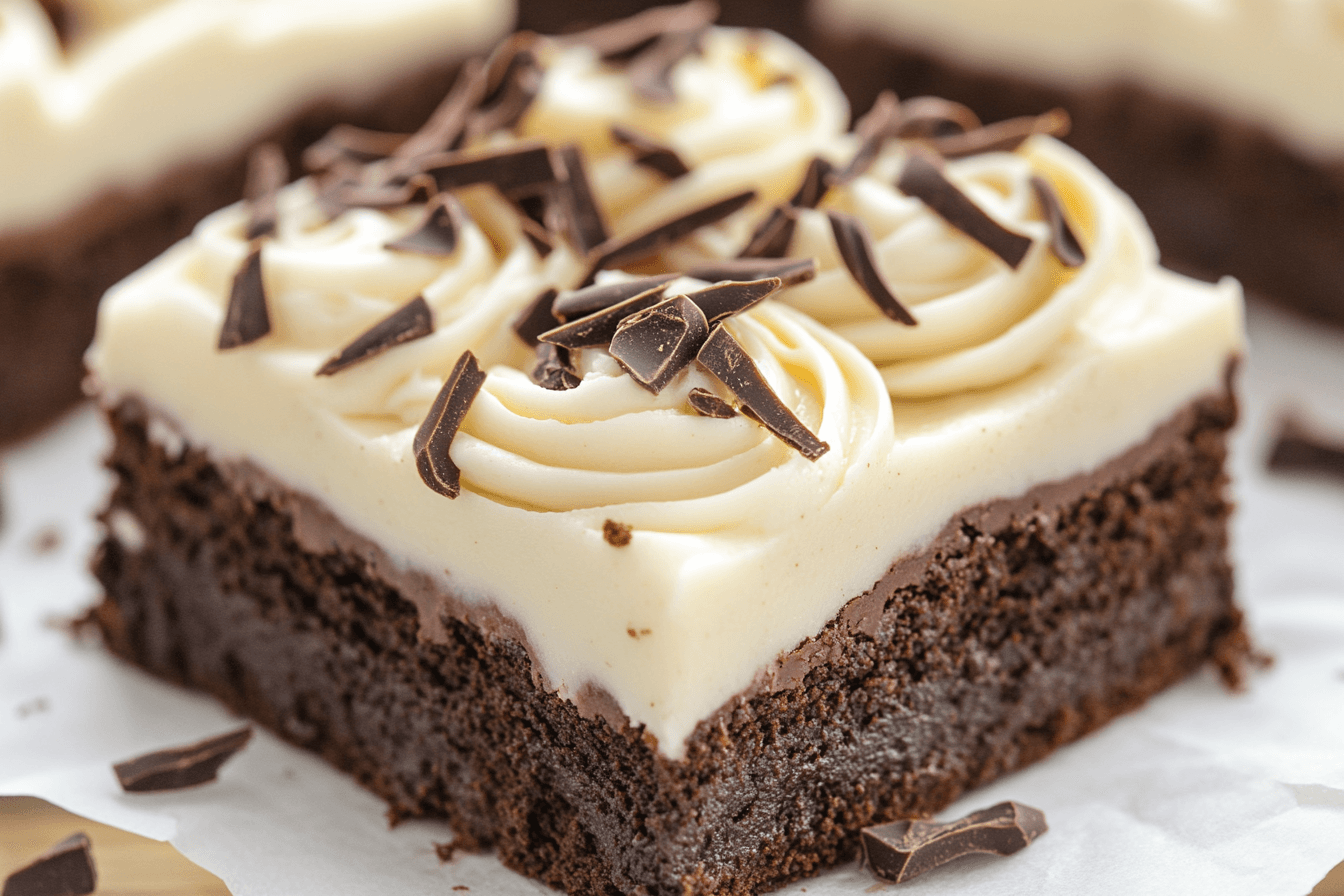 brownies with cream cheese frosting