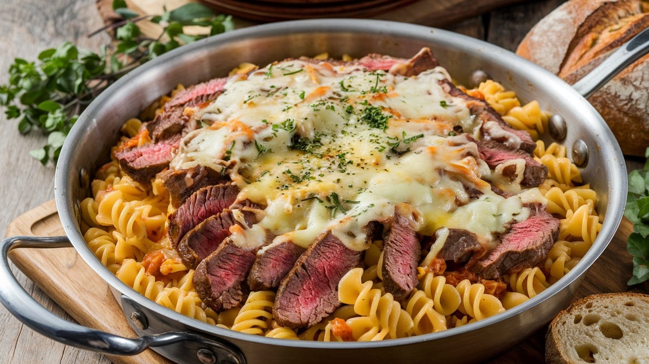 philly cheesesteak pasta