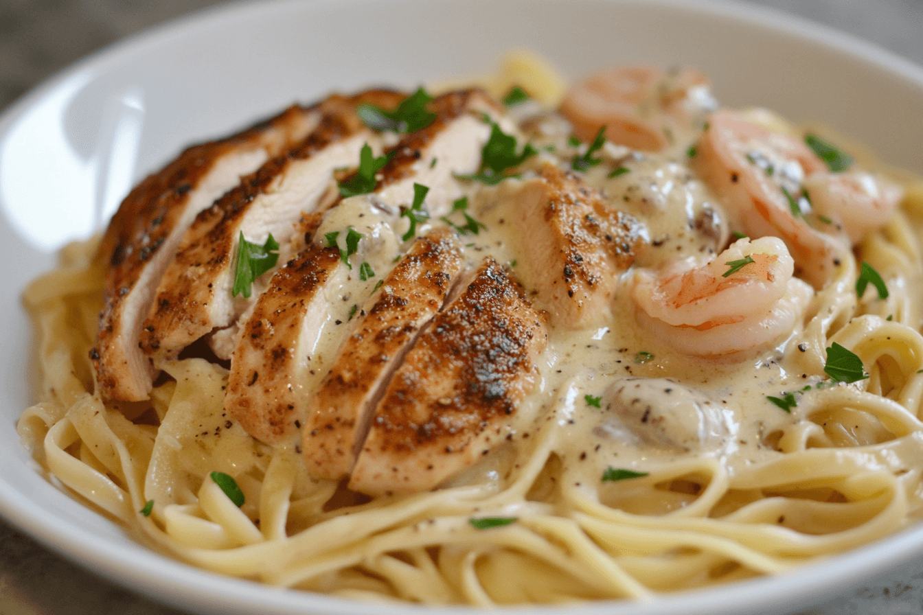 cajun chicken and shrimp pasta