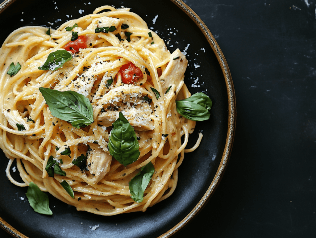 Crockpot creamy chicken pasta
