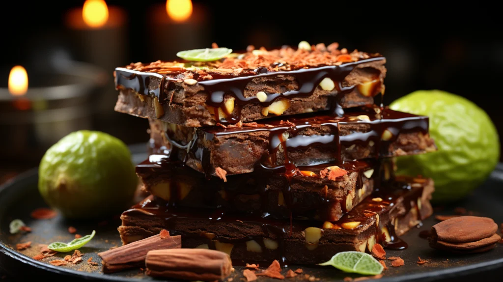 Premiumdubai chocolate bar recipe breaking apart, revealing golden saffron-infused filling