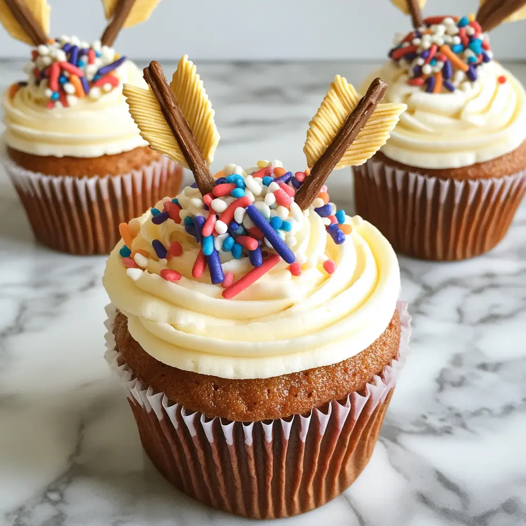 A delightful cupcake adorned with a decorative bow on top, showcasing a charming and festive presentation.