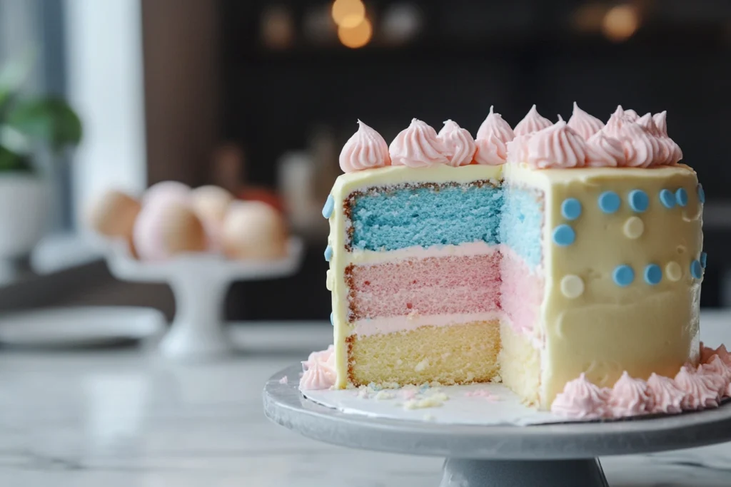 gender reveal cake
