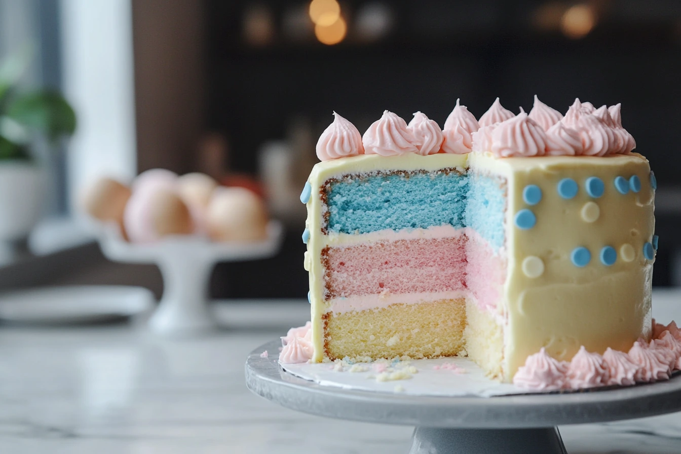 gender reveal cake