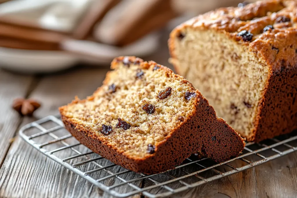 Freshly Baked Cinnamon Raisin Bread Keto Slices