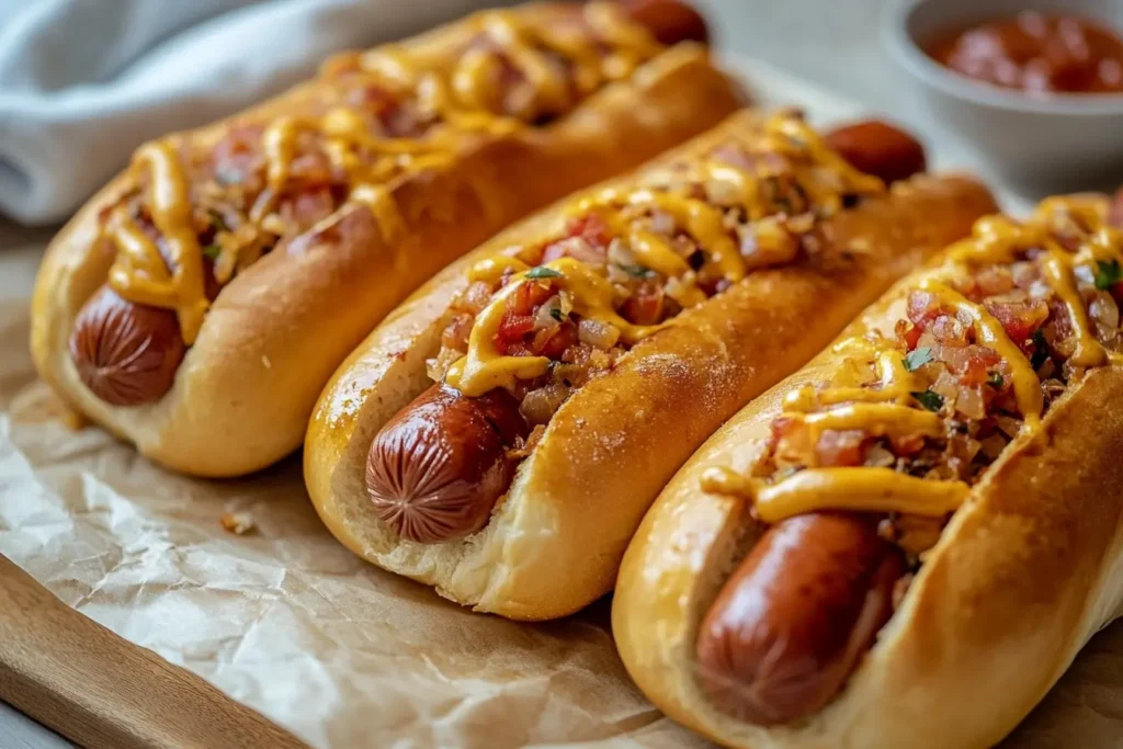 Deliciously Topped Keto Hot Dog Buns