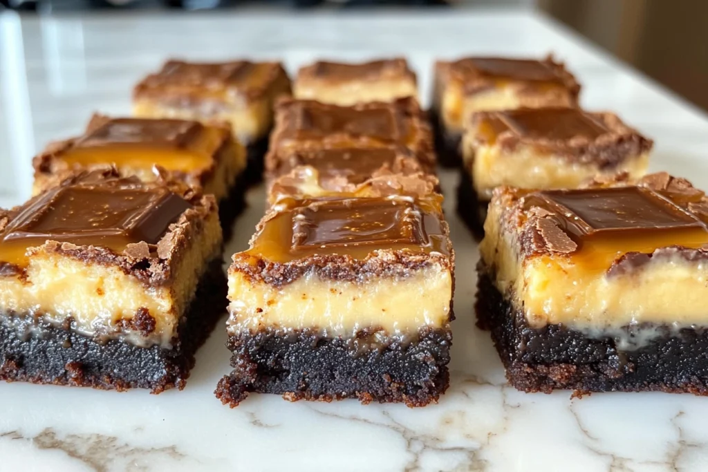 Milky Way Caramel Cheesecake Brownies