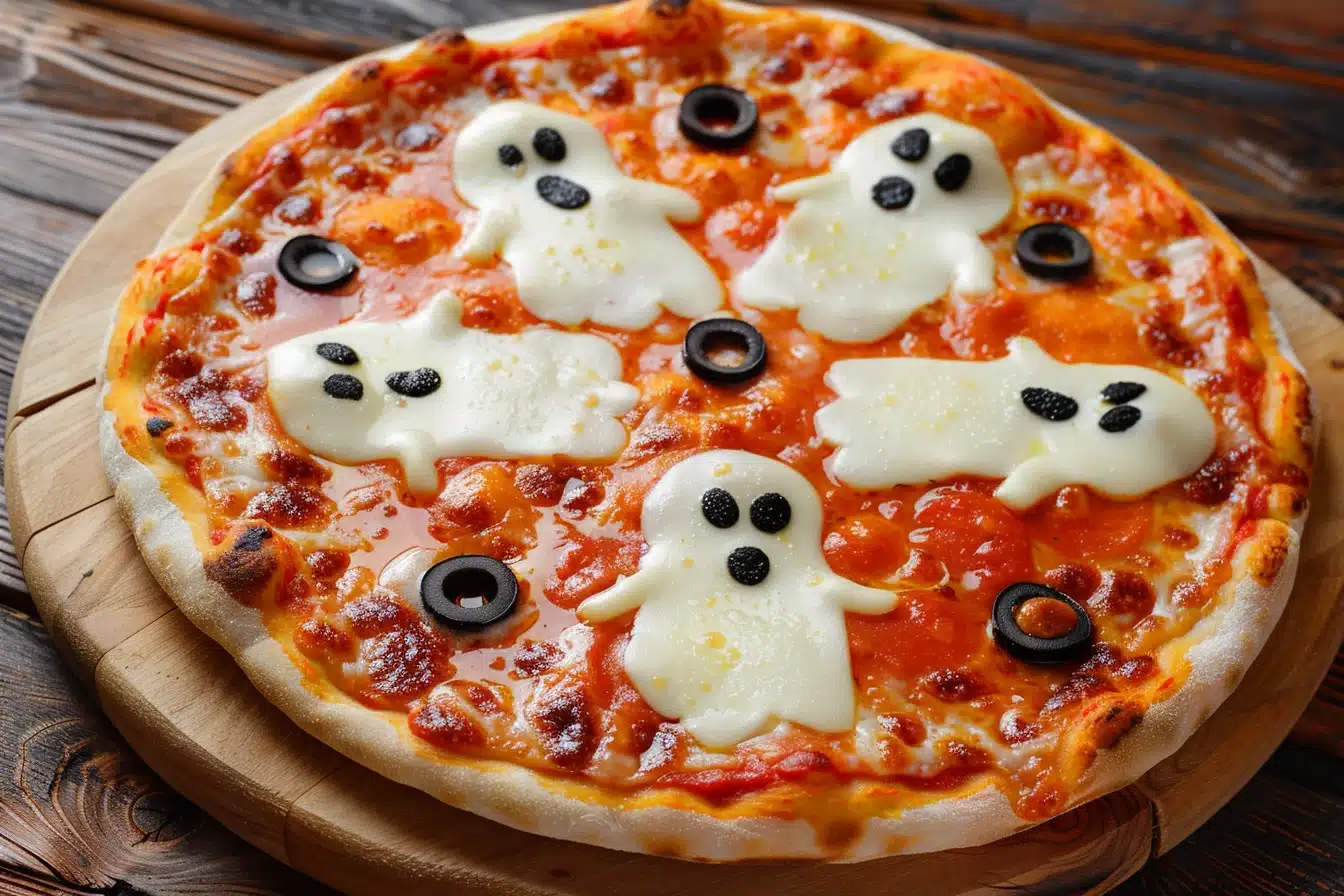 Easy Ghost Pizza Recipe (15-Minute Halloween Dinner!)